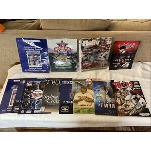 VTG VINTAGE MINNESOTA TWINS SCORE CARDS YEAR BOOKS 12 MAGAZINES LOT